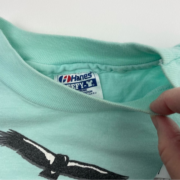 Vintage 90’s Teal CRES Zoological Soceity San Diego T-Shirt Single Stitch Sz L - Picture 4 of 9